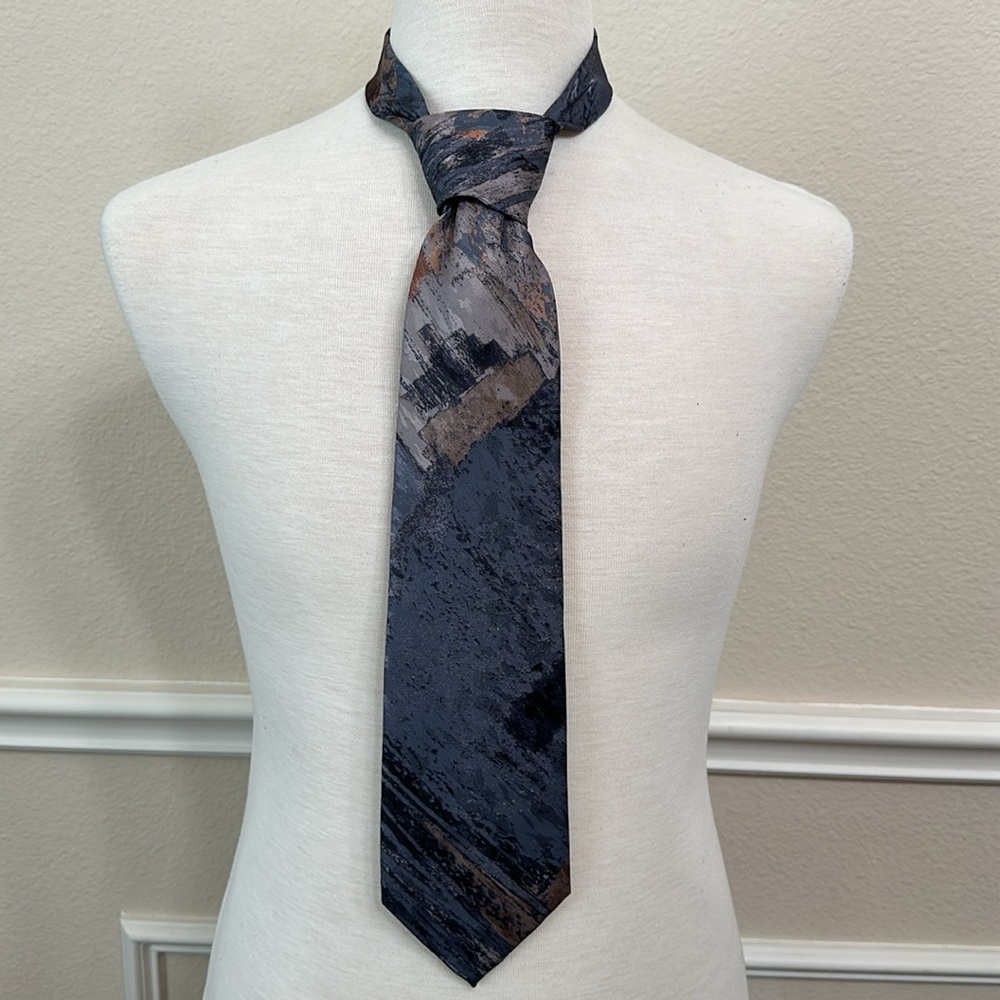 Alberto Serra TIE- Blue/grey multi